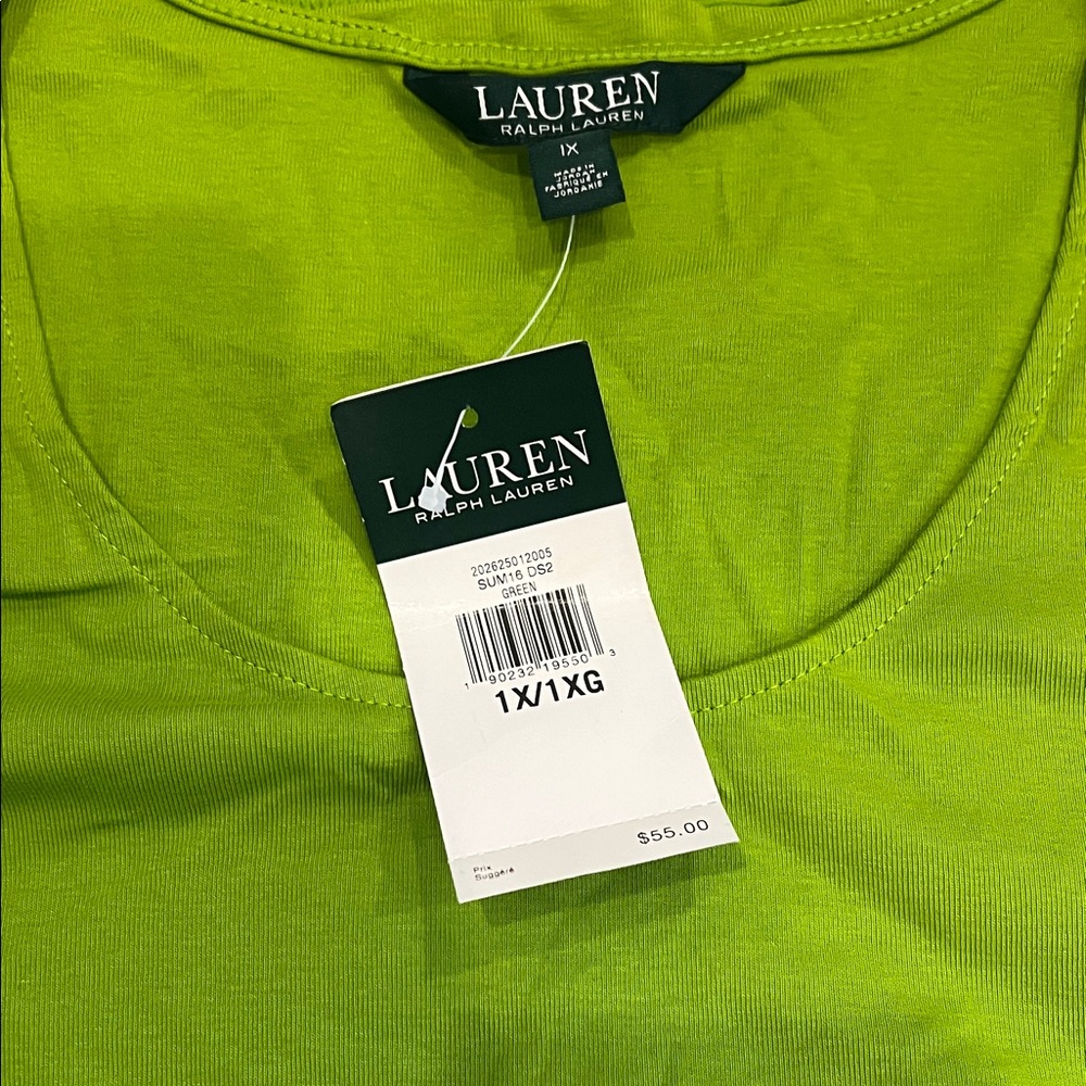 Lauren Ralph Lauren Lime Short Sleeve Tee